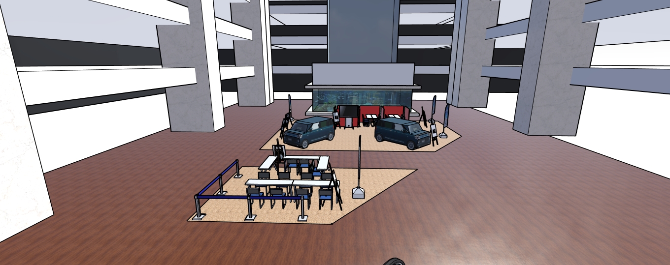 3Dプランニング画像（イオンモールライカム 車両展示イベント）